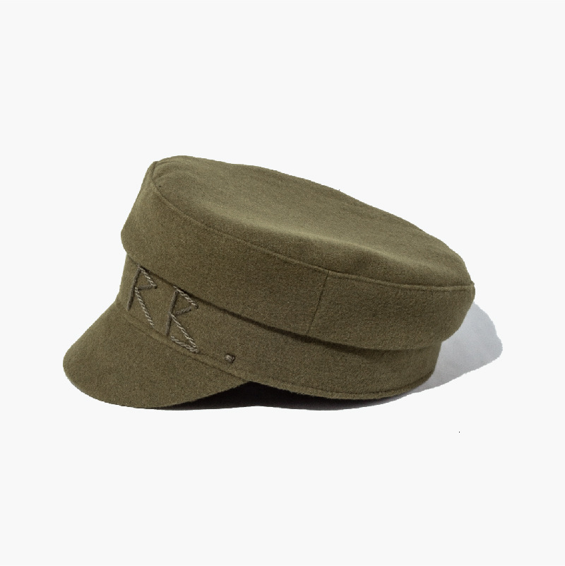 Berets Women Flat Visor Cap Militray Caps Winter Wool sboy Caps S M L 230707