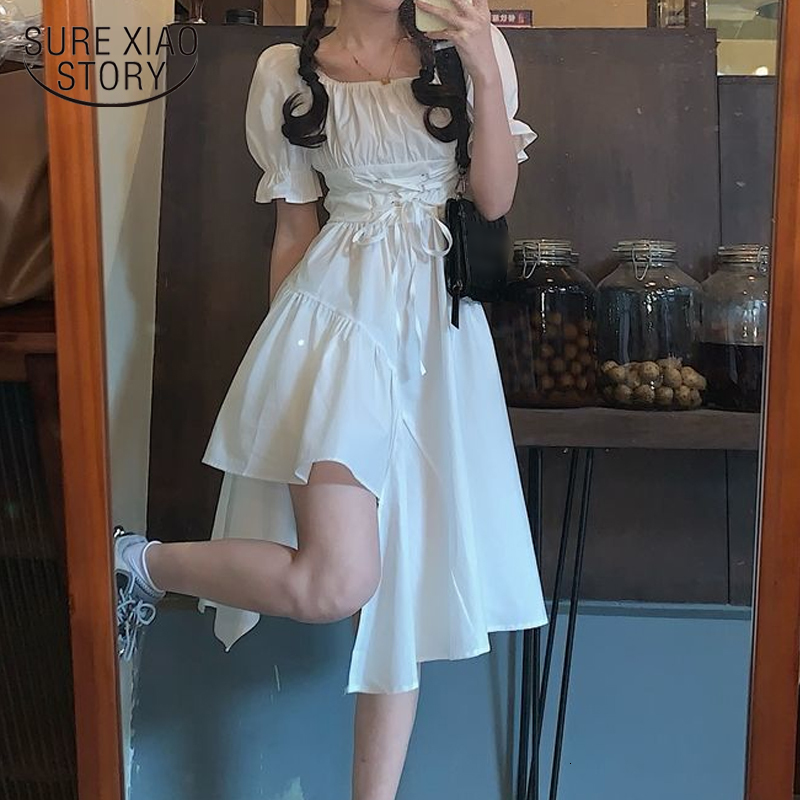 Urban Sexy Dresses Arrivals Short Sleeve Fashion Dress Women Y2k Fairy Party Dresses Summer Midi Dress White Black Clothing Vestidos 19482 230706