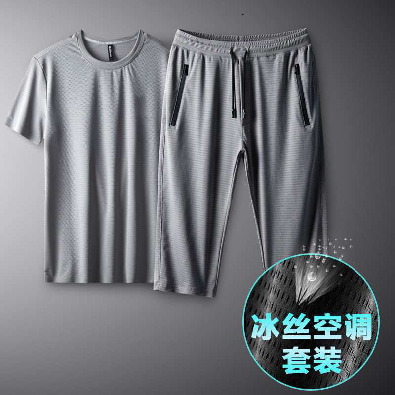 Mens Tracksuits Sports Suit Fashion Shorts TShirt 10XL Summer Breathable Mesh Casual Jogger Clothing 230707