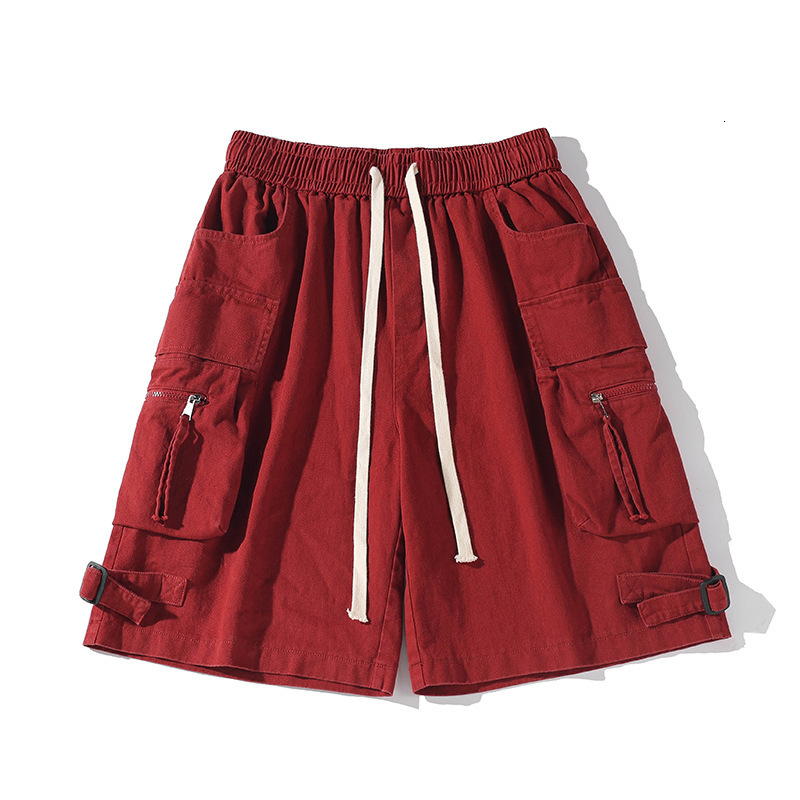Men's Shorts Summer Men Techwear Short Joggers Streetwear Fashion Oversized Shorts Men Casual Solid Color Elastic Waist Cargo Shorts 230706