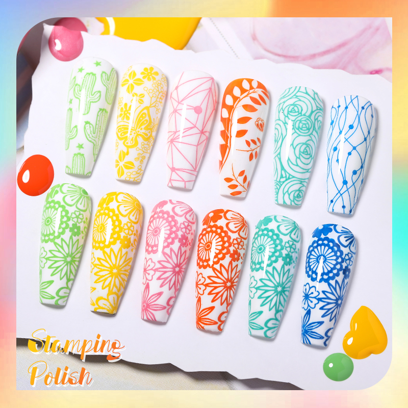 Nail Gel 15 Color Summer Series Nail Stamping Polish ly Sweet Style for Stamp Plate Printing Varnish Candy Nail varnish 230706
