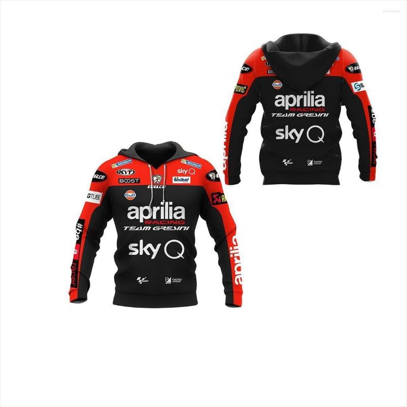 Hoodies Aprilia Men's Pullover Bulu Race Motor Picture 3D Hoodie Man Ritsleting