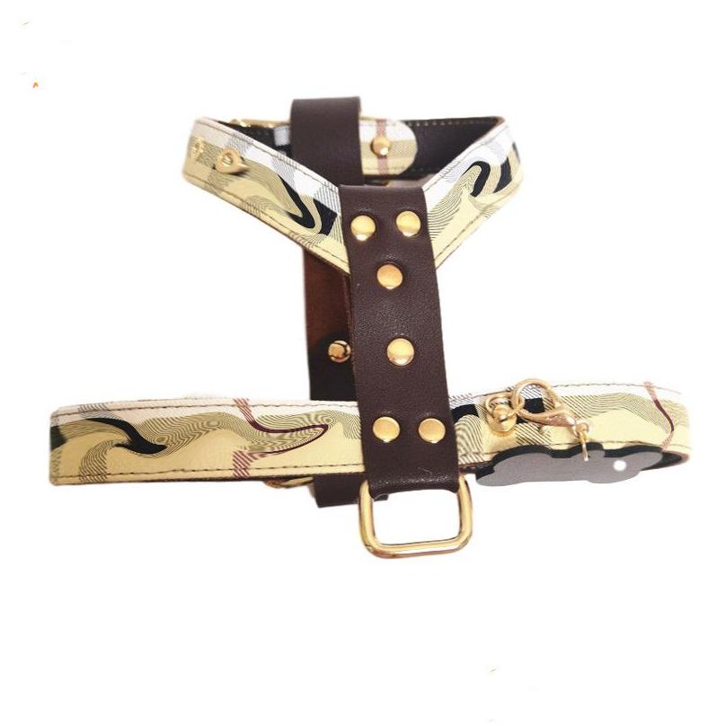 Baroque Harnesses Ins Fashion Durable Leather Pets Harness