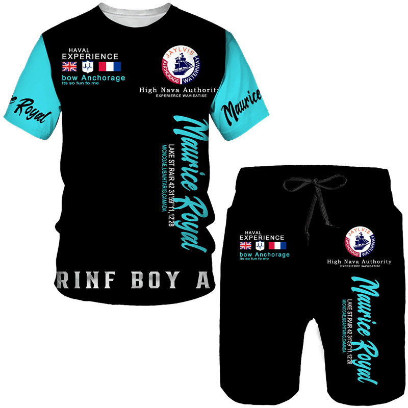 Men's Tracksuits Fashion Letter Print Men's Tees/Shorts/Sets Casual T-Shirts Couple Outfits Jogging Streetwear Clothes Hip Hop 2 Pieces Trac