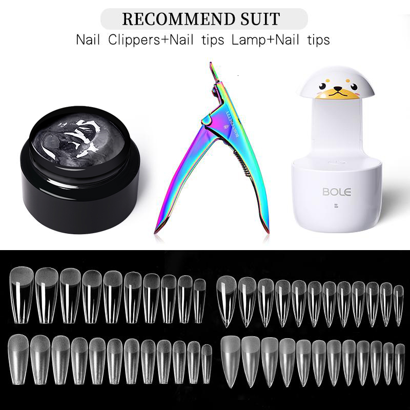 Nail Polish Solid Nail Tips Gel 5g Transparent UV LED Function Gel UV Lamp Nail Extension Gel Soak Off Nail Art Gel Varnish 230706