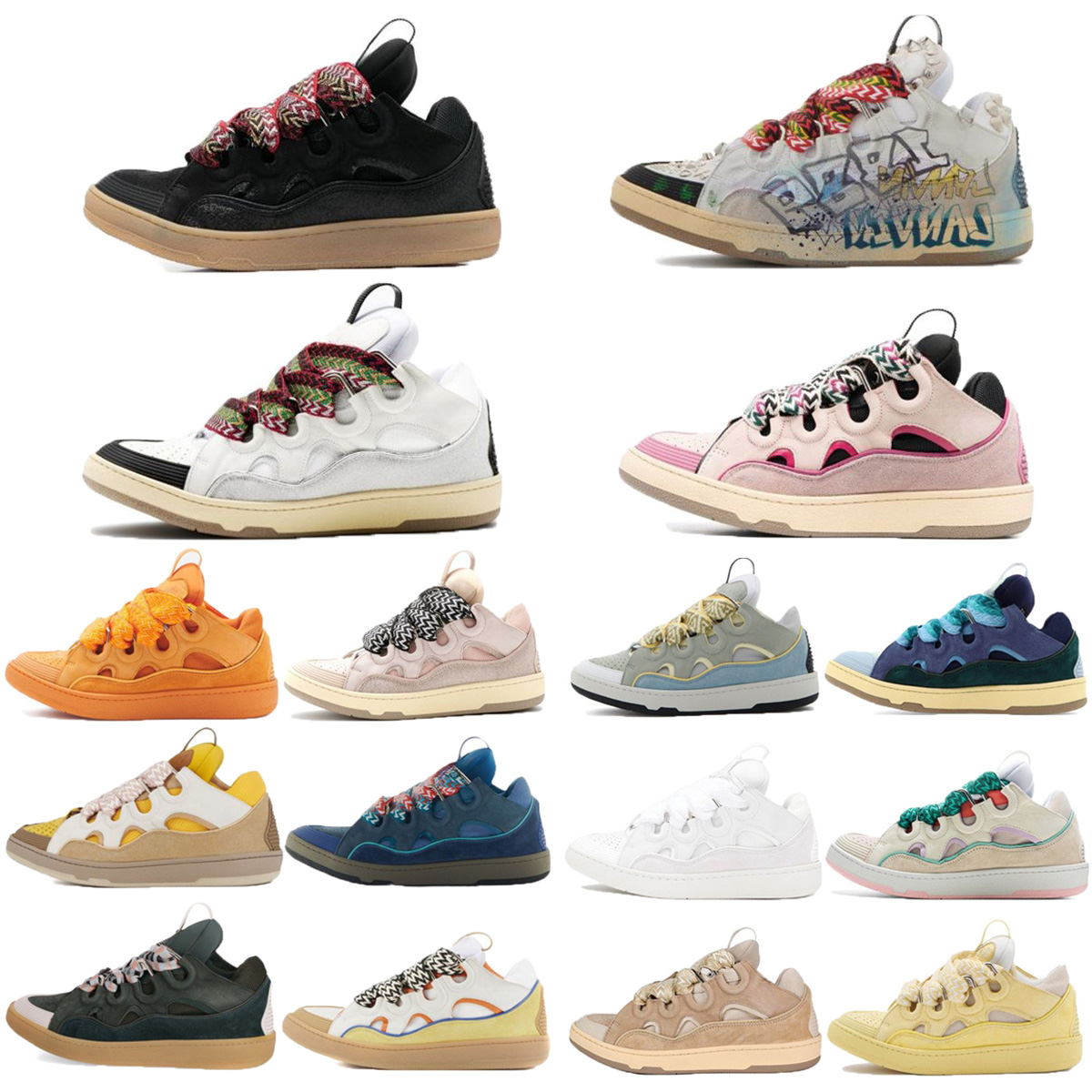 Lan Curb fashion Designer Lace-up shoes style 90s extraordinary sneaker embossed Dress Shoes sneakers mens womens in nappa calfskin shoe Rubber platform sole, Color-28
Lan Curb fashion Designer Lace-up shoes style 90s extraordinary sneaker embossed Dress Shoes sneakers mens womens in nappa calfskin shoe Rubber platform sole, Color-28