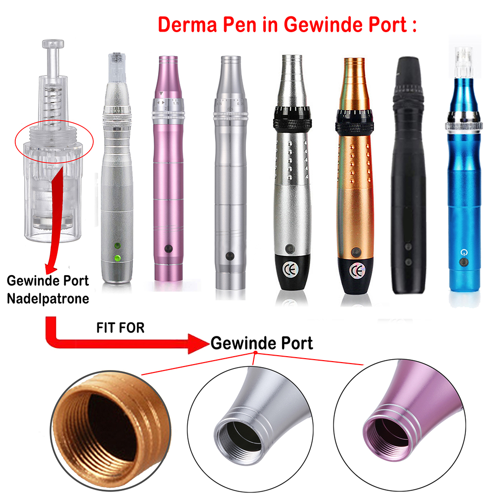 Screw Slot Needle Dermapen Cartridges Electric Microneedles Mesotherapy MTS PMU 1/3/5/7/9/12/36/42 Pin Nano Derma Drpen Needles