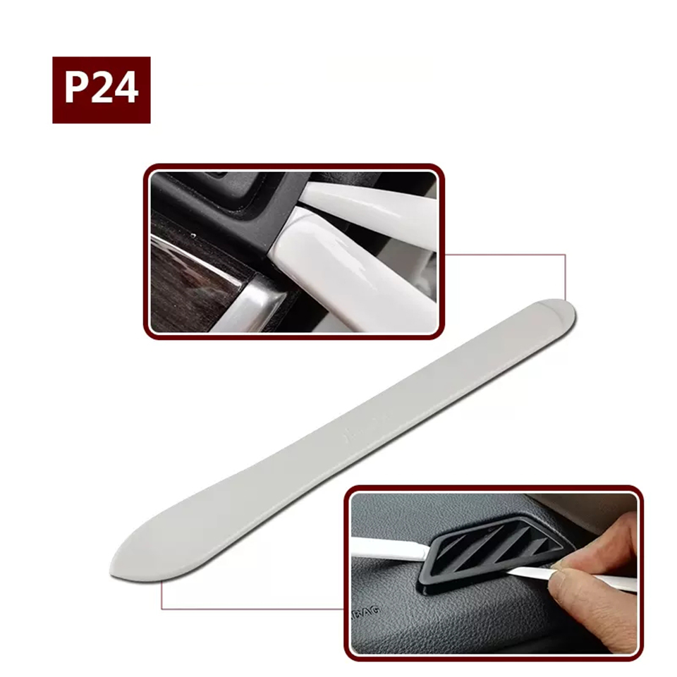 Professional Auto Trim Removal Tool with Wide Sharp Tip, Non-Scratch Plastic Pry Bar for Dash Radio, Audio Panel and Interior Dismantling P24