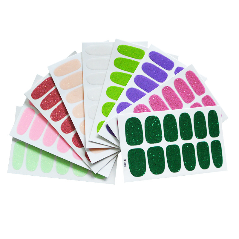 Pure Color Nail Wrap DIY Decals Plain Decor Stickers Nail Art Sticker Set Minimalist Nails Strip Solid Color Sticker Etiqueta Engomada De La Tira De L