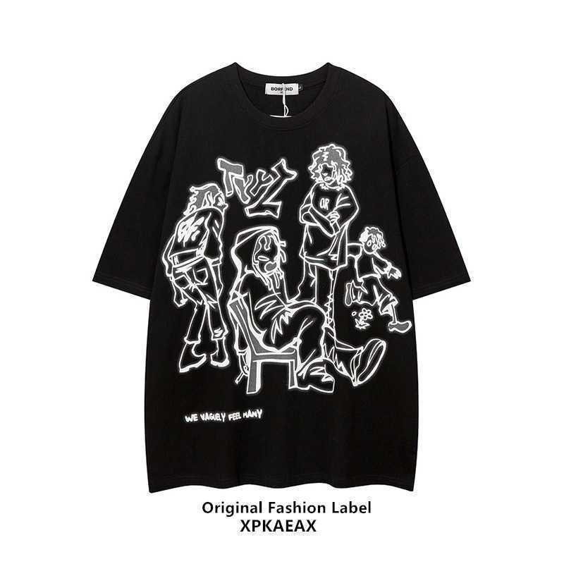 Stussys Fashion T-shirt Fashion Brand American High Street Vintage Couple costume Top Casual Loose Short Sleeve T-shirt for Men and Women