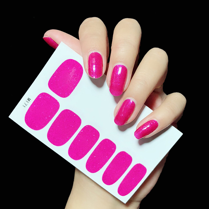 Pure Color Nail Wrap DIY Decals Plain Decor Stickers Nail Art Sticker Set Minimalist Nails Strip Solid Color Sticker Etiqueta Engomada De La Tira De L