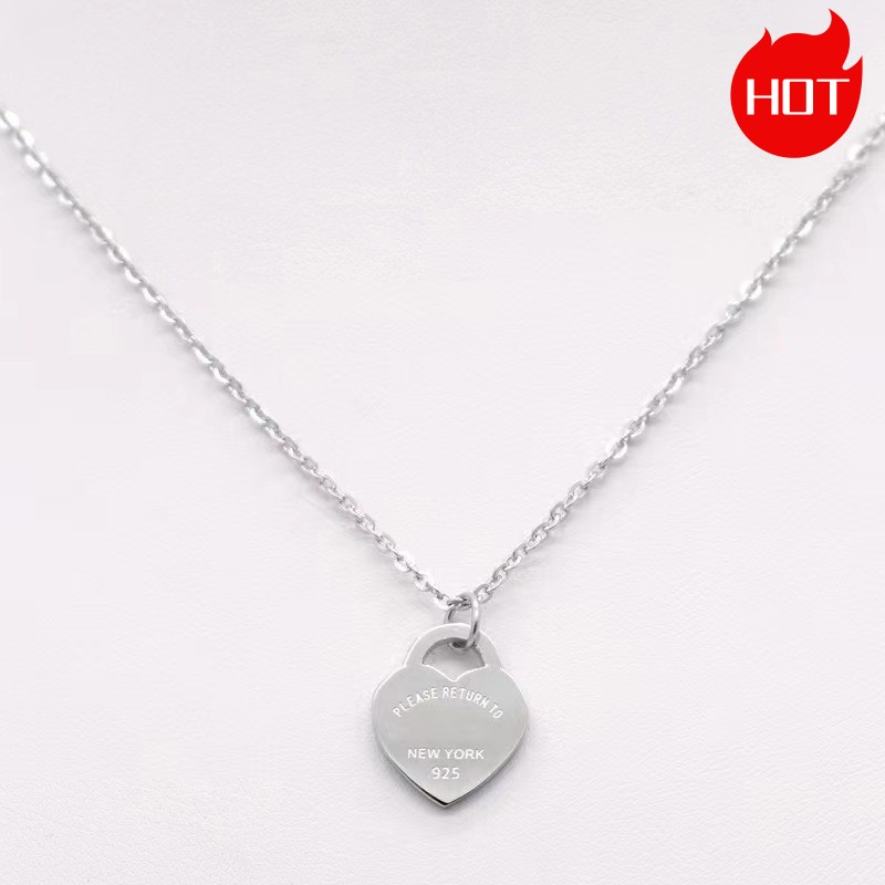 Wholesale designer heart necklace woman Mini T tags sterling blue Love pendant Luxury jewelry tiff lovers Valentine Day wholesale Original box
Wholesale designer heart necklace woman Mini T tags sterling blue Love pendant Luxury jewelry tiff lovers Valentine Day wholesale Original box
