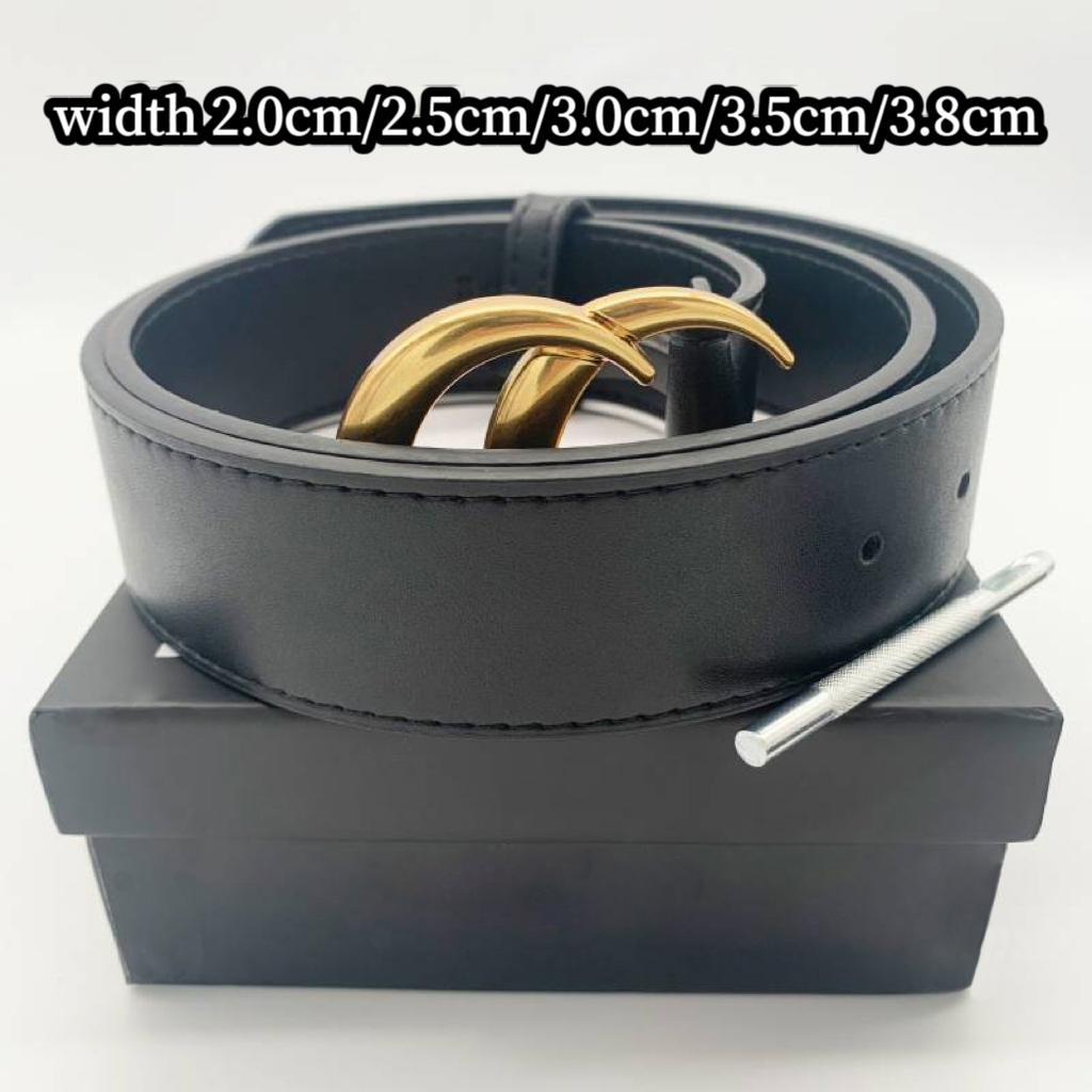 

Fashion Classic Men Designers Belts Womens Mens Casual Letter Smooth Buckle Belt Width 2.0cm 2.5cm 3.0cm 3.5cm 3.8cm With box, 1# width 2.0cm