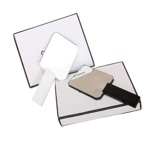 Famous pattern New fashion classic acrylic makeup handle mirror highquality portable vanity mirror with gift box