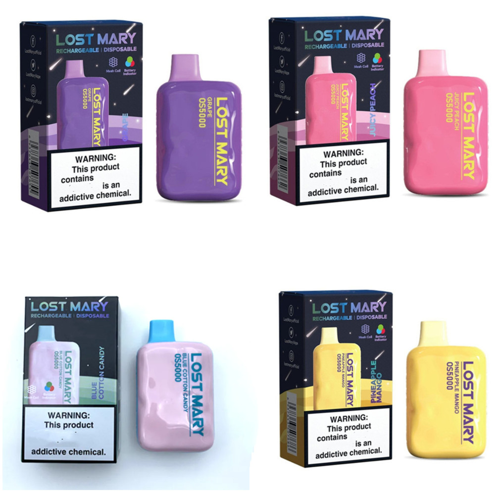 vapers 5000 Puffs Lost Mary OS5000 e cigarette Disposable Vape puff 5000 Type-C 650mAh Rechargeable Battery crystal vapes desechables
vapers 5000 Puffs Lost Mary OS5000 e cigarette Disposable Vape puff 5000 Type-C 650mAh Rechargeable Battery crystal vapes desechables