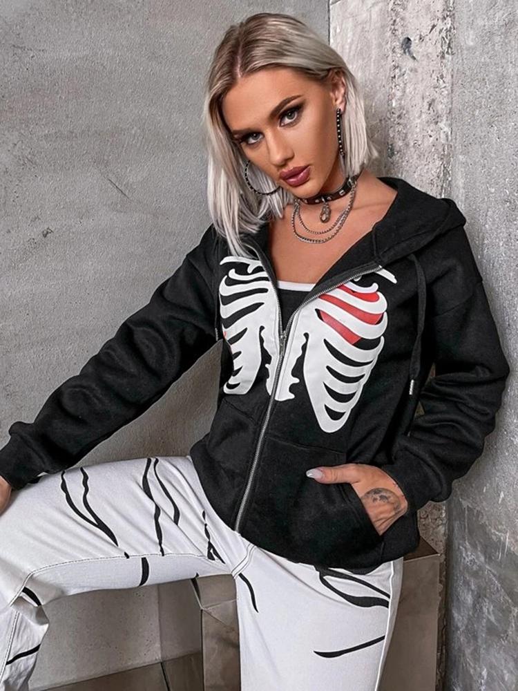 Hoodies Skellet Jacket Goth Hoodie Women Autumn Zip Up Long Sleeve Casual Female Sweatshirt Tops Vintage Tops Girl, Extra
Hoodies Skellet Jacket Goth Hoodie Women Autumn Zip Up Long Sleeve Casual Female Sweatshirt Tops Vintage Tops Girl, Extra
