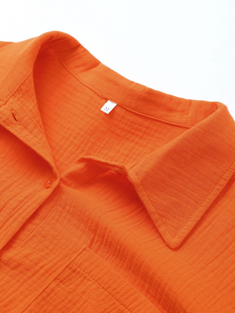 Women's Two Piece Pants Oversized Shirt Shorts Two Piece Sets Women Spring Cotton Tops With Loose High Waist Shorts Suit Fashion Streetwear Outfi