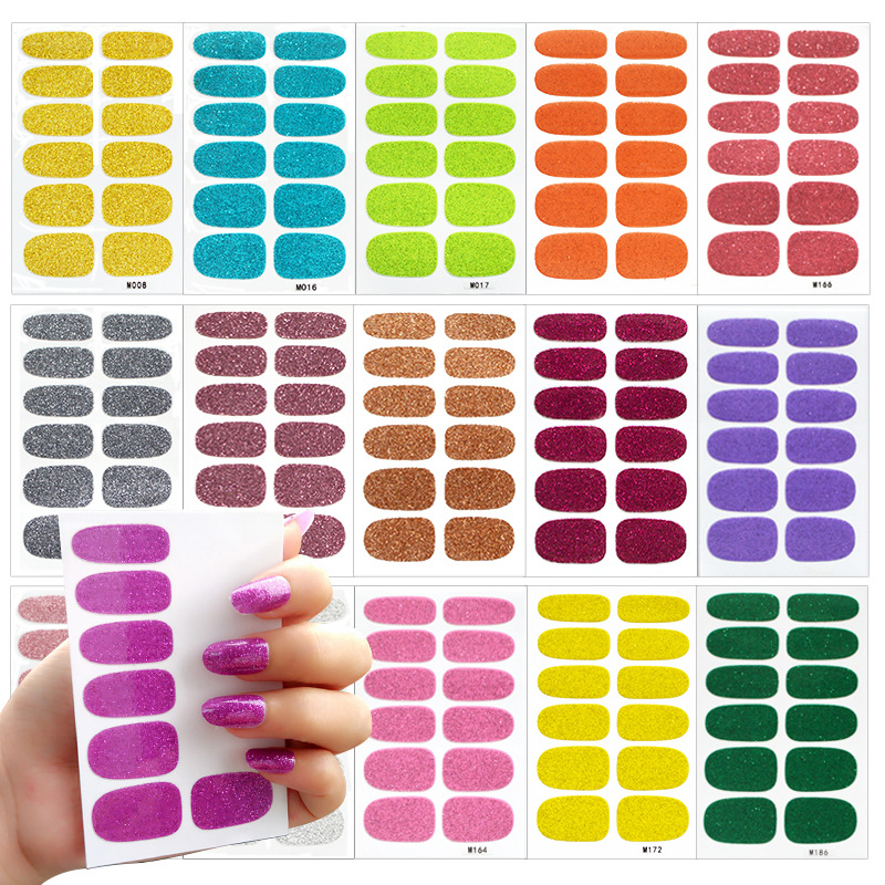 Pure Color Nail Wrap DIY Decals Plain Decor Stickers Nail Art Sticker Set Minimalist Nails Strip Solid Color Sticker Etiqueta Engomada De La Tira De L