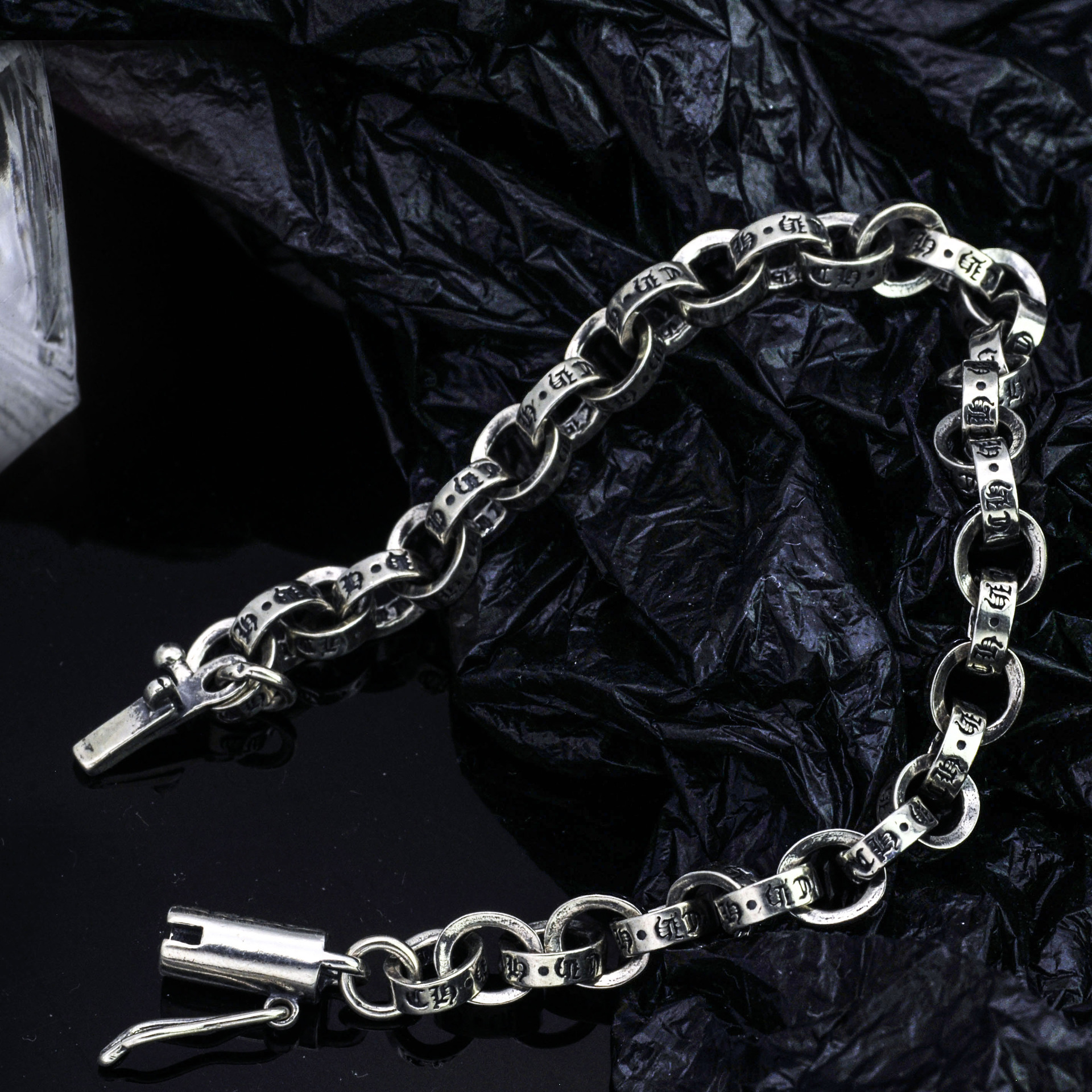 925 Sterling Silver Lnterlocking Circle Bracelet Chain For Men Fashion Charm Wedding Engagement Party Jewelry