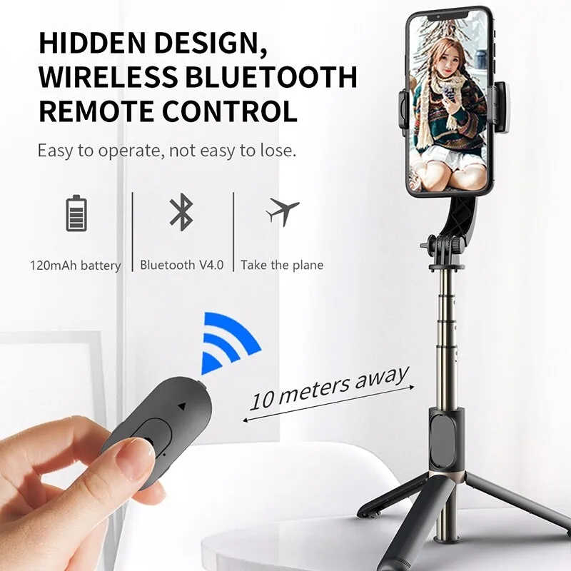 Mobile Video Anti Shaking Vlog Uniaxial Stabilizer Live Bluetooth Selfie Stick Tripod Horizontal And Vertical Shooting Bracket