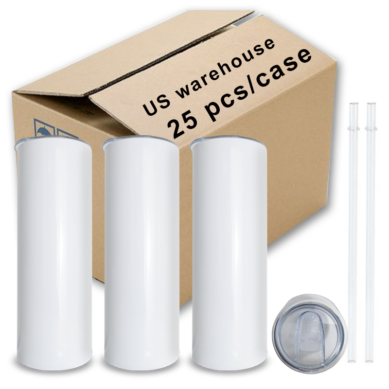USA CA Warehouse Stocked 20oz Mugs White Straight Slim Sublimation Blanks Tumblers Heat Press Cups With straw JY08
USA CA Warehouse Stocked 20oz Mugs White Straight Slim Sublimation Blanks Tumblers Heat Press Cups With straw JY08