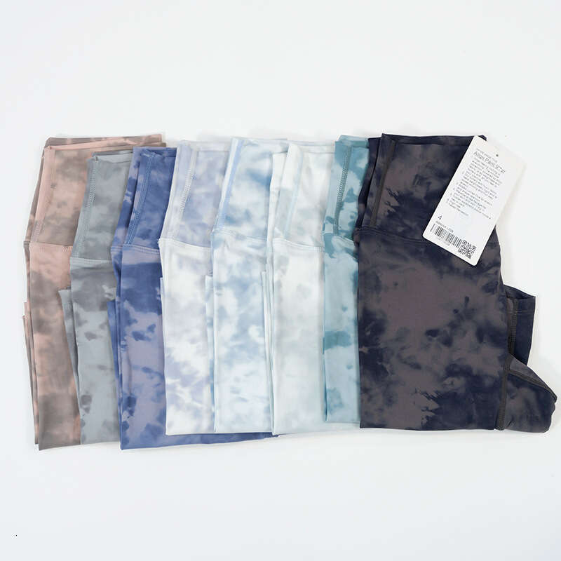 Tie-dye Bike Shorts High Waist Yoga Shorts Women's Tummy Control Fiess Athletic Workout Running Shorts