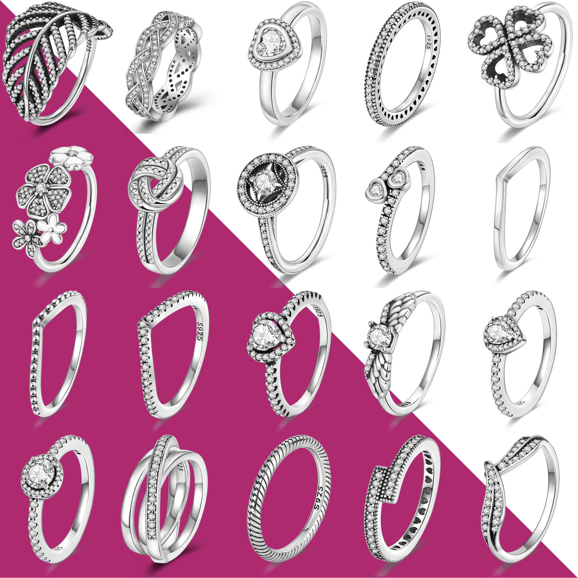 925 Sterling Silver New Fashion Women's Ring Sparkling Zircon Classic Teardrop Halo Ring Suitable for Original Pandora, A Special Gift for Women
925 Sterling Silver New Fashion Women's Ring Sparkling Zircon Classic Teardrop Halo Ring Suitable for Original Pandora, A Special Gift for Women