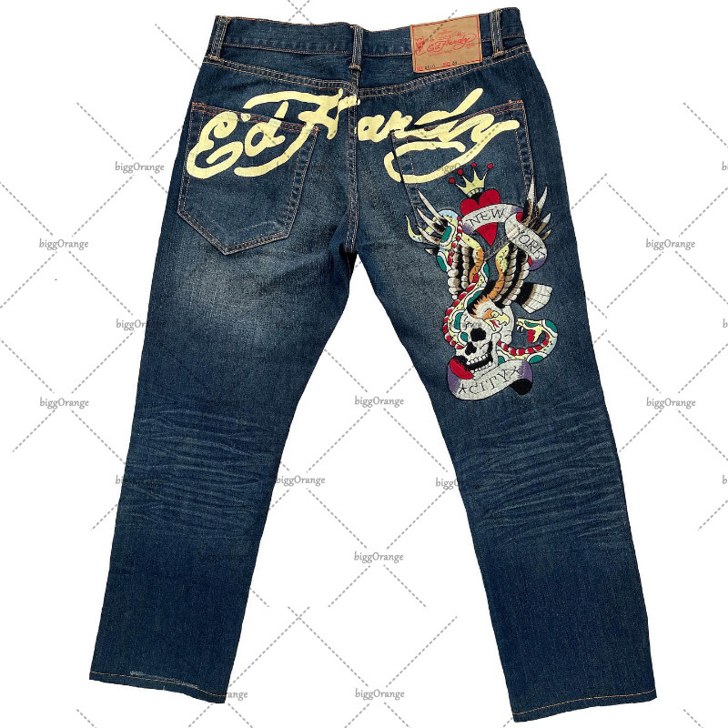 Men's Jeans 2023 Y2K Gothic Rock American Anime High Waist Men Street Trend Hip Hop Straight Leg Wide Pants 230707