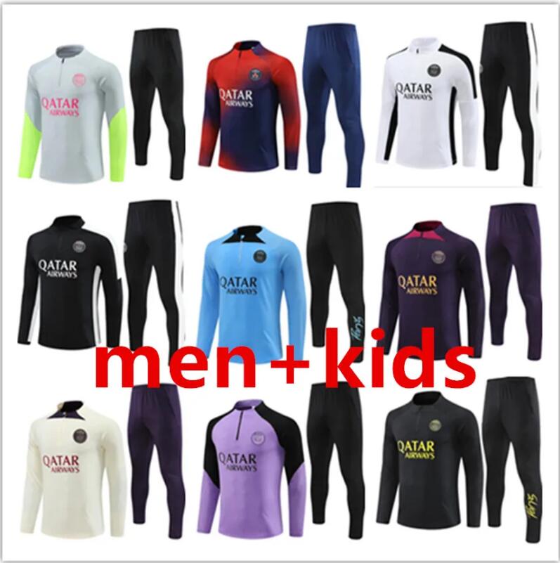 psgS tracksuit Paris MBAPPE football jerseys training suit jersey soccer tuta maillot survetement foot futbol chandal Designer shoes jacket 23 24 mens kids kit
