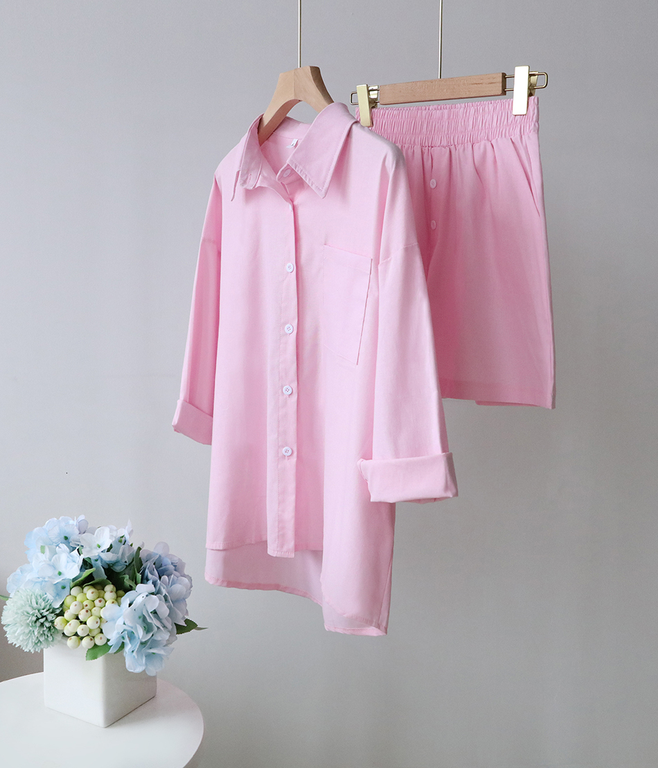 Women's Two Piece Pants Summer Casual Cotton Linen Suits with Shorts for Women Shirt and Shorts Set Outfit Long Sleeve Ankle-Length Pants Tracksu