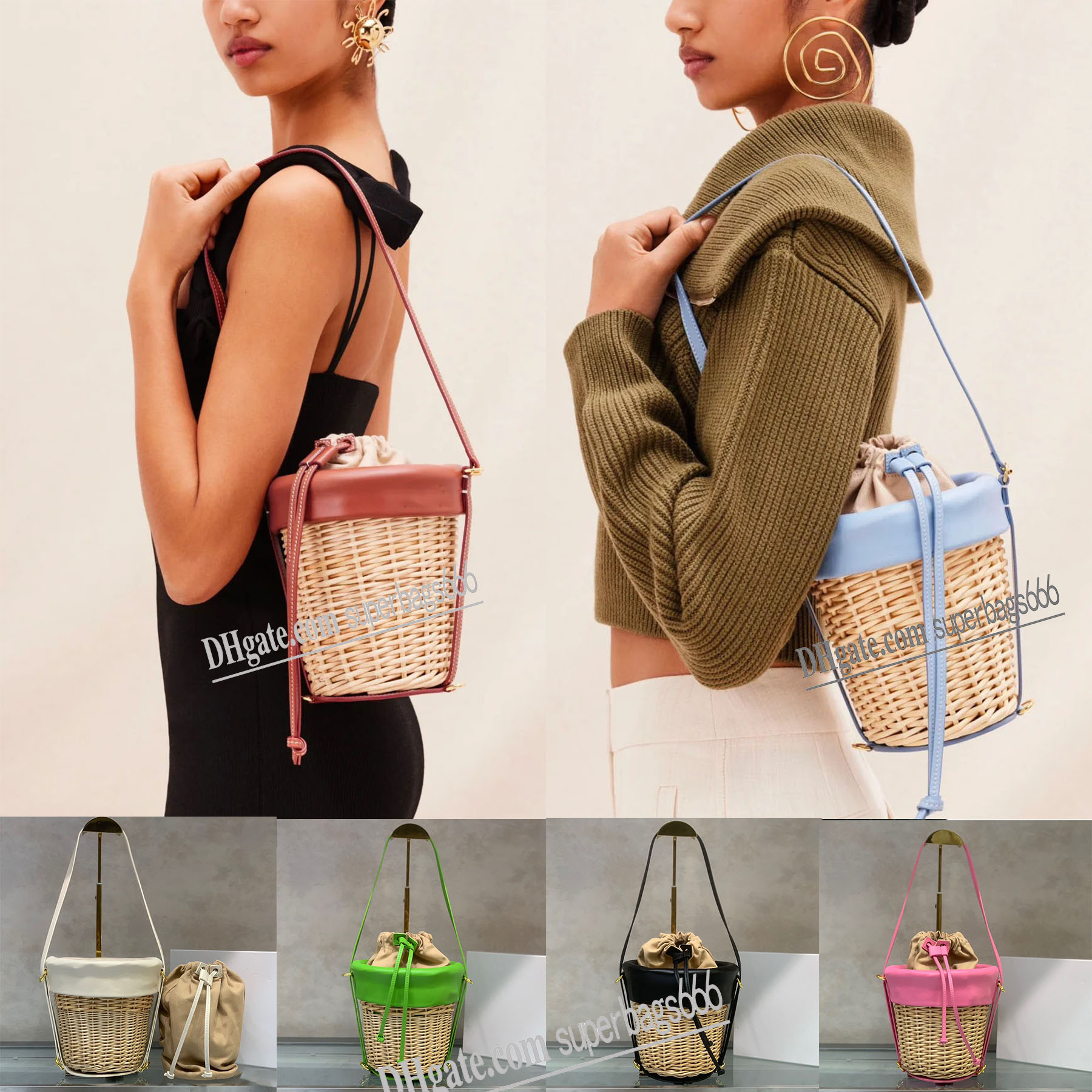 le panier seau Bags wicker purses Designer Luxury Shoulder bambino Bag Handbags Fashion Women Wallet Leather Handbags Purse Crossbody
le panier seau Bags wicker purses Designer Luxury Shoulder bambino Bag Handbags Fashion Women Wallet Leather Handbags Purse Crossbody