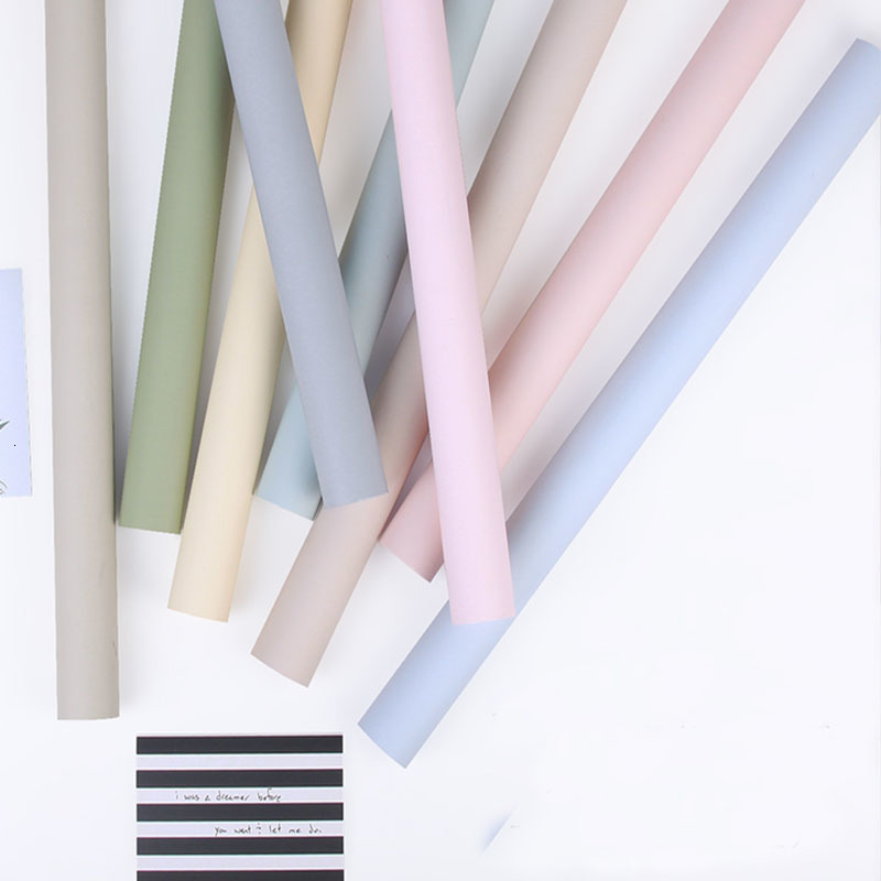 Packaging Paper Matte Flower Wrapping Paper Film DIY Christmas Art Craft Packing Roll Solid Floral Packaging Materials Florist Supplies 58cm*11y 23070