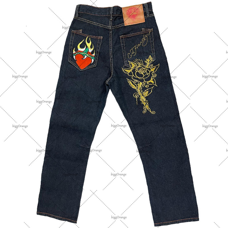 Men's Jeans 2023 Y2K Gothic Rock American Anime High Waist Men Street Trend Hip Hop Straight Leg Wide Pants 230707