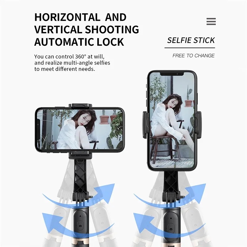 Mobile Video Anti Shaking Vlog Uniaxial Stabilizer Live Bluetooth Selfie Stick Tripod Horizontal And Vertical Shooting Bracket