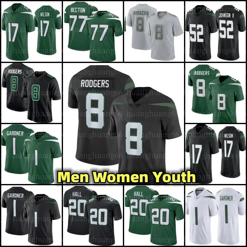8 Aaron Rodgers Ahmad Sauce Gardner Football Jerseys Garrett Zach Wilson Breece Hall CJ Mosley Quinnen Williams New Yorks Namath Jetes Allen, Men jersey
8 Aaron Rodgers Ahmad Sauce Gardner Football Jerseys Garrett Zach Wilson Breece Hall CJ Mosley Quinnen Williams New Yorks Namath Jetes Allen, Men jersey