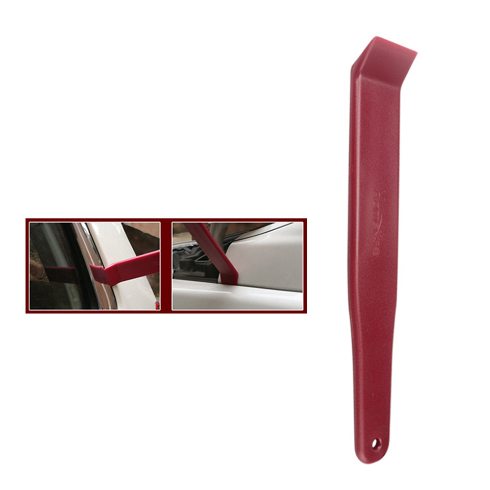 Professional Car Trim Removal Tool, Non-Scratch Thick Plastic Pry Tool for Safe Interior Dashboard Door Panel Molding Clip Installation & Removal, Red