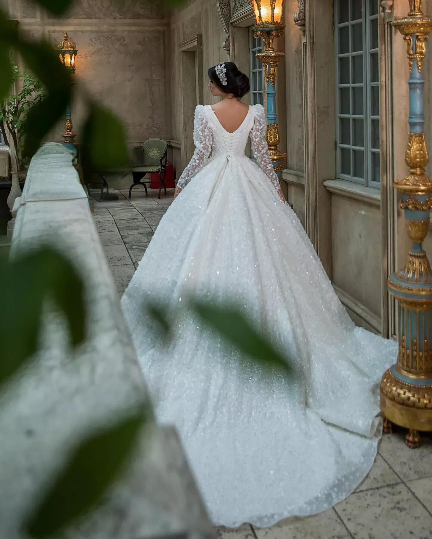 A Line Wedding Dresses Bridal Gowns Floral Long Sleeve V Neck Boho Country Vestidos De Novia Custom Made