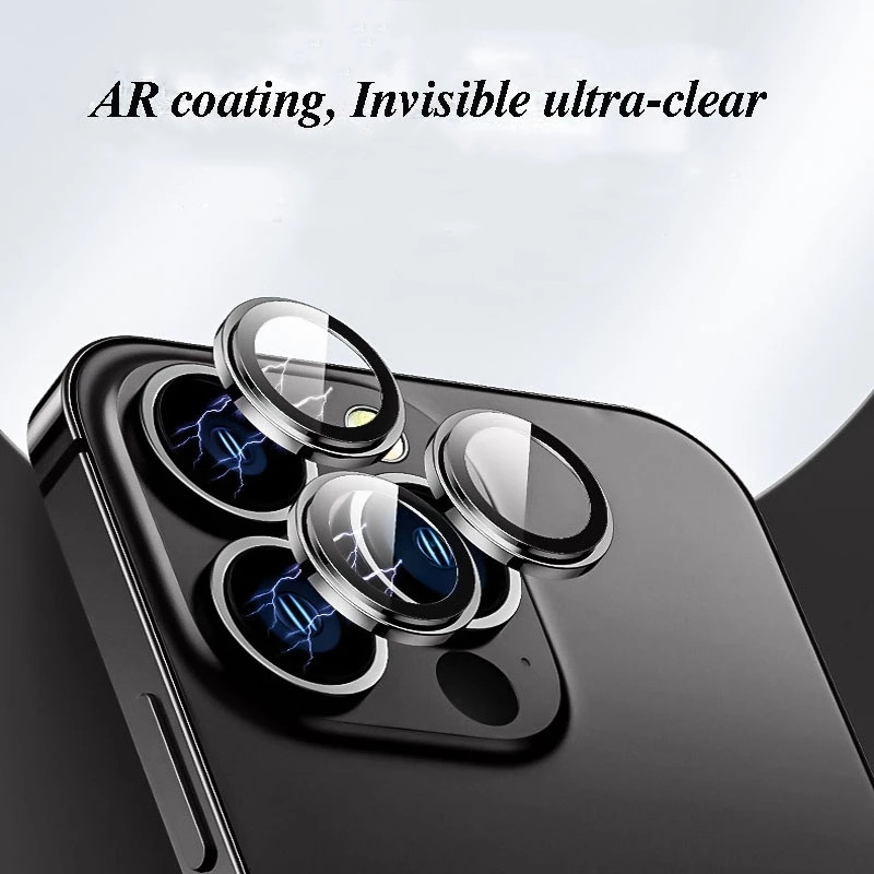Aluminum Alloy Camera Lens Glass Protector Metal Ring Lens Protective For iPhone 17 16E 16 15 14 13 12 Mini 11 Pro Max