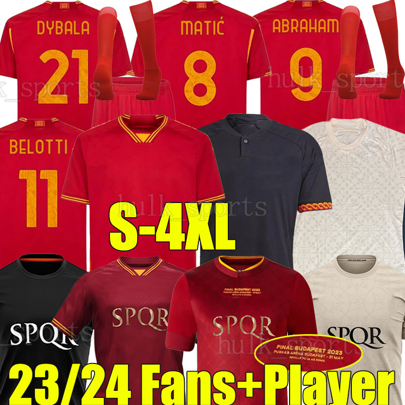XXXL 4XL 23/24 romas DYBALA Soccer Jerseys 2023 Final maglia Pellegrini belotti CELIK Abraham TOTTI Football shirt MANCINI KUMBULLA men kids kit fans player sock, 22-23 home
XXXL 4XL 23/24 romas DYBALA Soccer Jerseys 2023 Final maglia Pellegrini belotti CELIK Abraham TOTTI Football shirt MANCINI KUMBULLA men kids kit fans player sock, 22-23 home