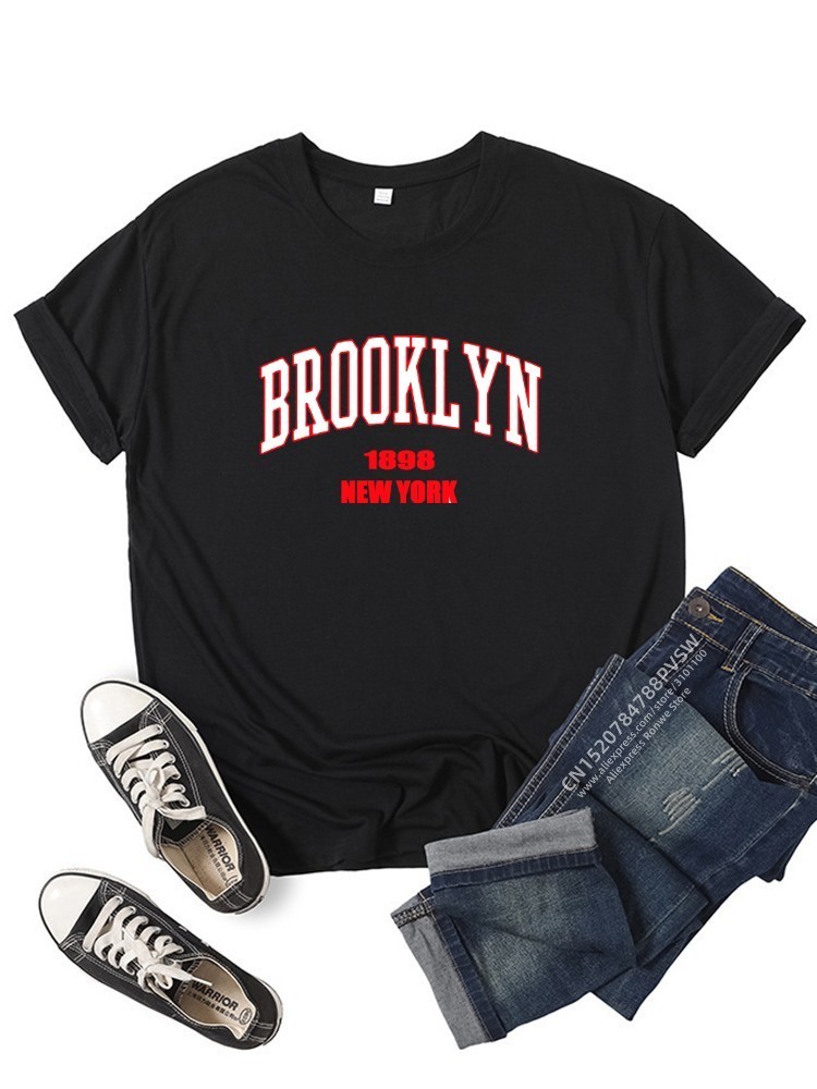 Women's T-Shirt Brooklyn York Women T Shirt Girl Graphic Printed Fashion Harajuku Streewear Clothes Causal Female Y2K Tops Tee 230707
