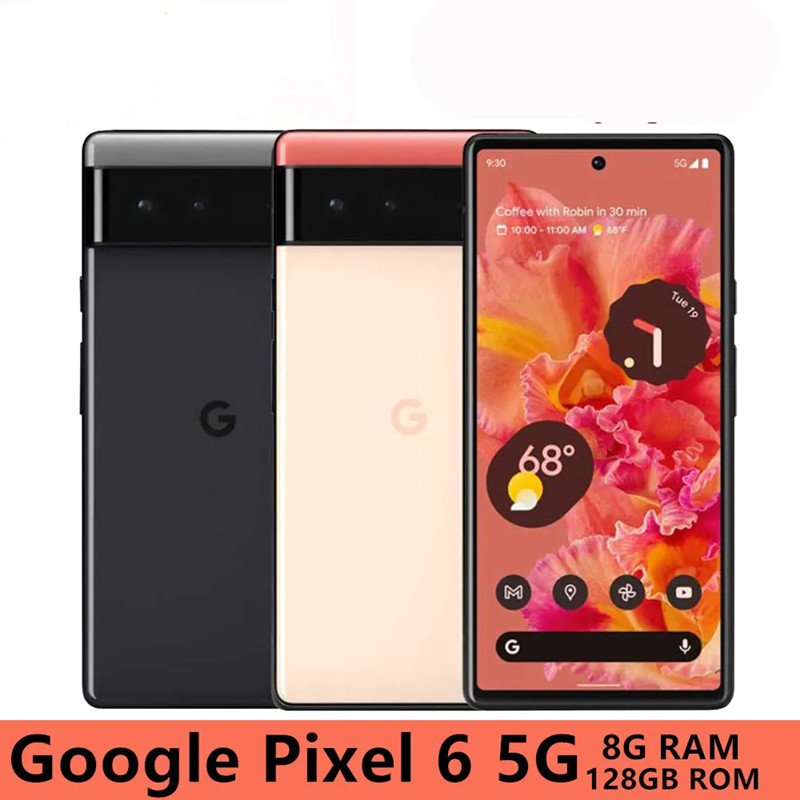 Pixel 6 5G 6.4 8GB RAM 128GB ROM NFC Google Tensor Octa Core Unlocked Original Cell Mobile Phone Android Smartphone
