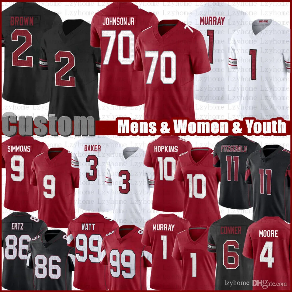 70 Paris Johnson Jr. 1 Kyler Murray Football Jerseys Budda Baker Marquise Brown JJ Watt Isaiah Simmons Ertz James Conner Rondale Moore Pat T, Women
70 Paris Johnson Jr. 1 Kyler Murray Football Jerseys Budda Baker Marquise Brown JJ Watt Isaiah Simmons Ertz James Conner Rondale Moore Pat T, Women