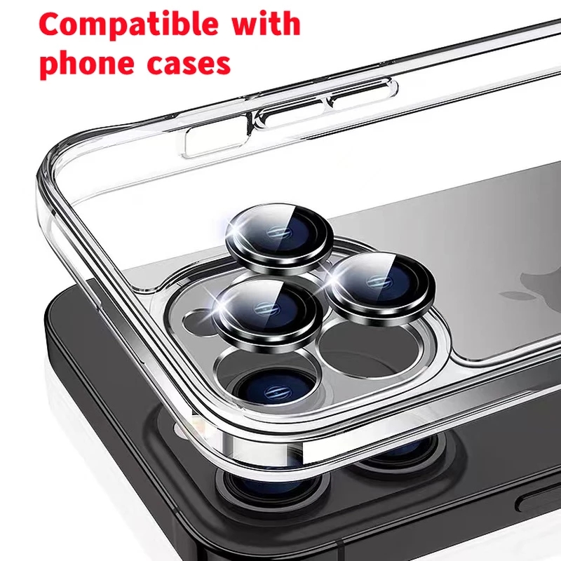 Aluminum Alloy Camera Lens Glass Protector Metal Ring Lens Protective For iPhone 17 16E 16 15 14 13 12 Mini 11 Pro Max
