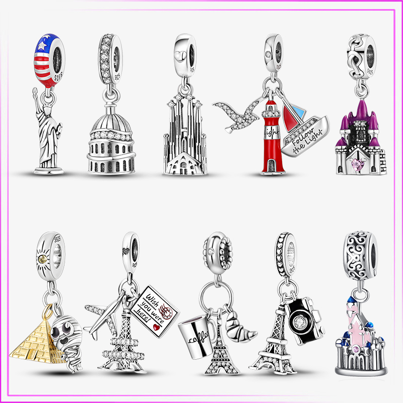 925 Sterling Silver Castle Tower Sea Tower Bead Building Charm plata de ley 925 For Original Pendant Bracelet Women Gift Jewelry
925 Sterling Silver Castle Tower Sea Tower Bead Building Charm plata de ley 925 For Original Pendant Bracelet Women Gift Jewelry