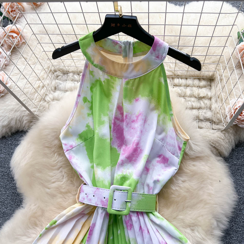 Summer Vintage Women's Two Piece Pants Jumpsuits Elegant Notched Collar Short Sleeve Wide Leg Romper Female Beige/Green/Red Jumpsuits With Sashes
