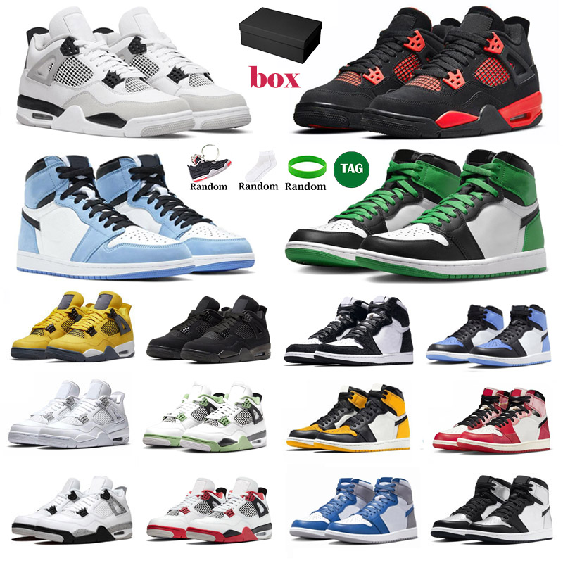 With Box 1s 4s Men Women Basketball Shoes Jumpman 4 Bred Patent University Blue Sail Military Black Red Thunder White Oreo Mens Trainers Sports Sneakers, Sku#30 
With Box 1s 4s Men Women Basketball Shoes Jumpman 4 Bred Patent University Blue Sail Military Black Red Thunder White Oreo Mens Trainers Sports Sneakers, Sku#30