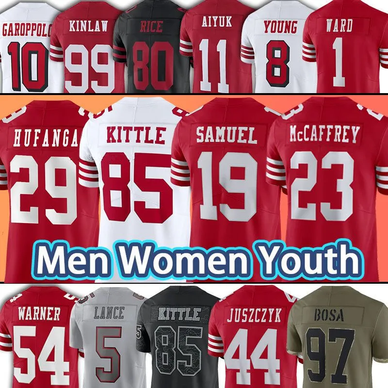 San Francisc George Kittle Football Jerseys Christian McCaffrey Talanoa Hufanga Nick Bosa Deebo Samuel Kyle Juszczyk FRED WARNER Brandon Aiy, Colour 10
San Francisc George Kittle Football Jerseys Christian McCaffrey Talanoa Hufanga Nick Bosa Deebo Samuel Kyle Juszczyk FRED WARNER Brandon Aiy, Colour 10