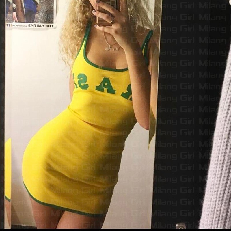 Urban Sexy Dresses Women Letter print Sexy Party Club Streetwear Casual FashionBodycon Mini Dress Summer Fall Clothing Wholesale Items For Business 23