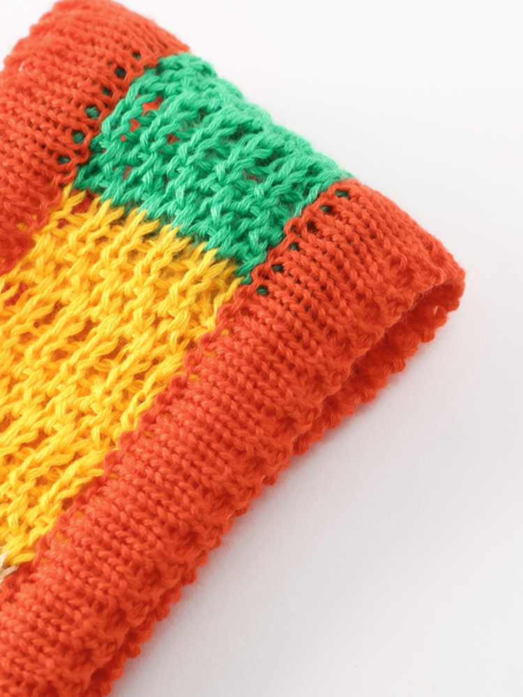 Urban Sexy Dresses Knitted Rainbow Patchwork Women Mini Dress Casual O-Neck Sleeveless With Holes Skinny Dresses Female Trend Bodycon Streetwear 23070