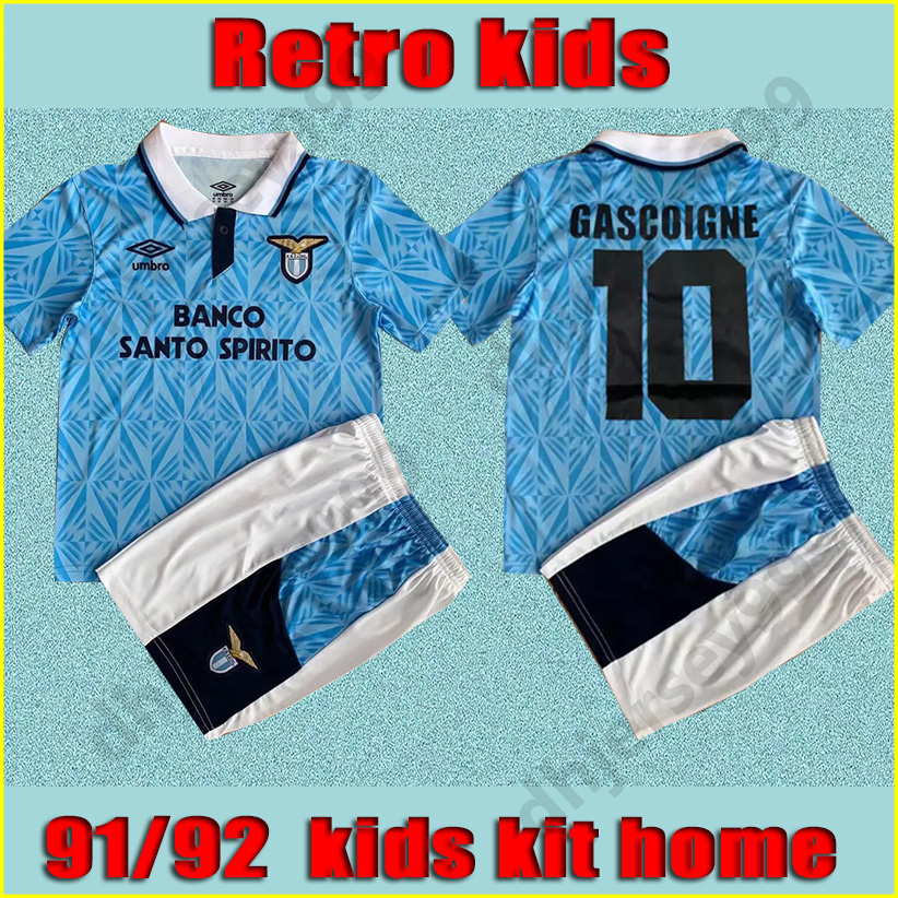 Retro 1991 1992 SS Lazio Kids Soccer Jerseys GASCOIGNE INZAGHI Home Away Football Shirt blue jersey for children, 90-91 lazio home
Retro 1991 1992 SS Lazio Kids Soccer Jerseys GASCOIGNE INZAGHI Home Away Football Shirt blue jersey for children, 90-91 lazio home